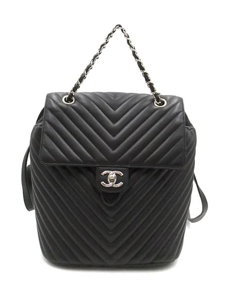 chanel rugzak zwart|Zwart Dames Chanel Rugzakken .